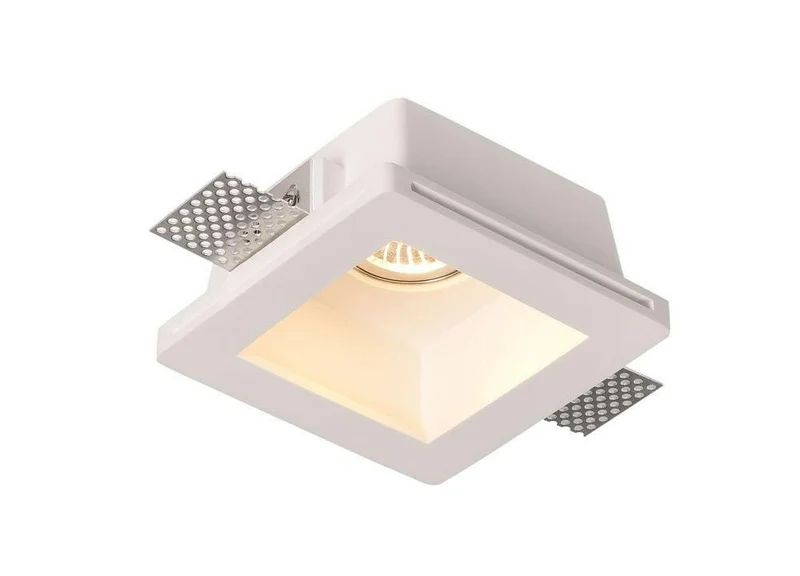 Deckeneinbauspot Trimless für GU10- /MR16-Leuchtmittel, tiefliegende Fassung, weiß, eckig