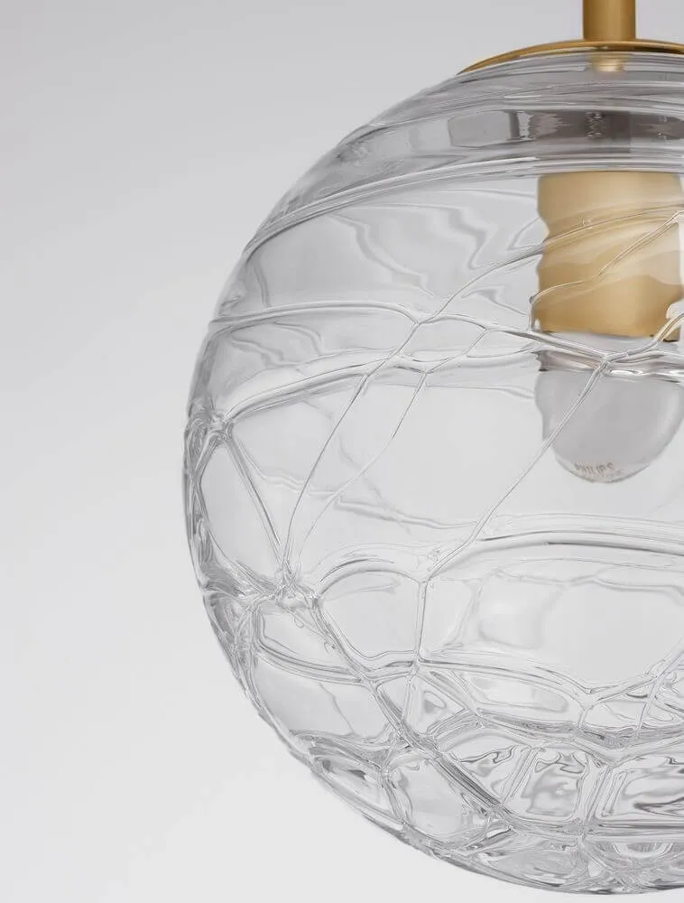 Coen Pendelleuchte Gold, Transparent