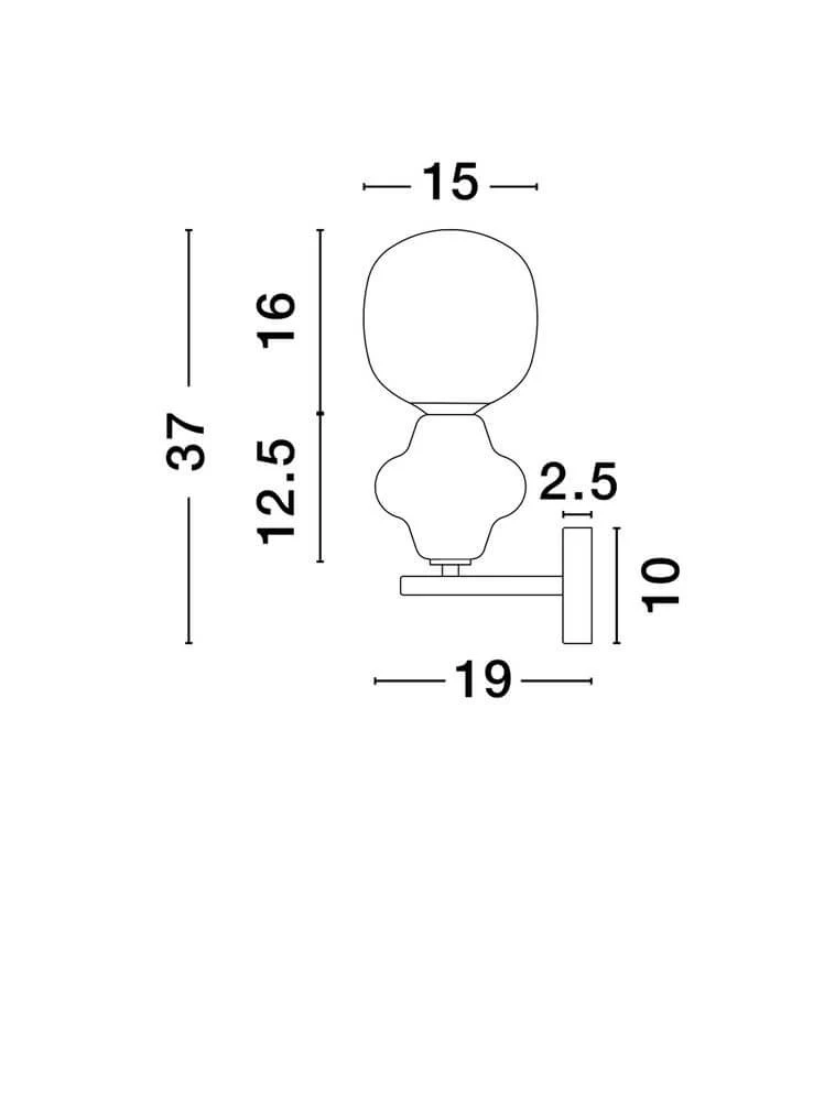 Clio Wandleuchte Ø 15cm E14