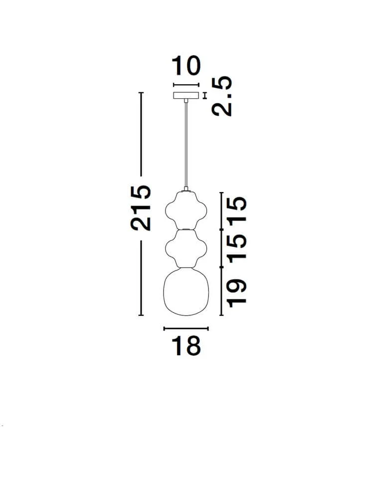 Clio Pendelleuchte Ø 18cm H 215cm
