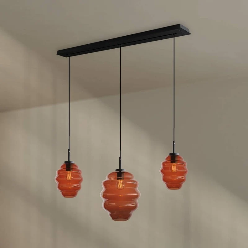 s.luce Echos Esstischlampe 3-flammig 120cm Ø 18/25cm