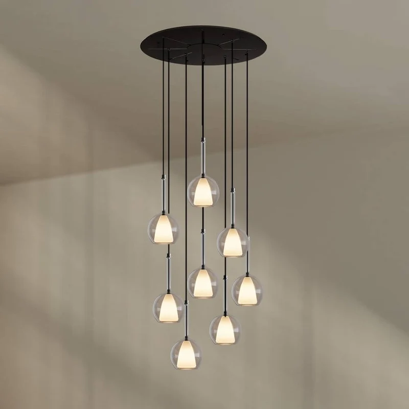 s.luce Belluna Galerieleuchte 8-flammig Ø 80cm Baldachin
