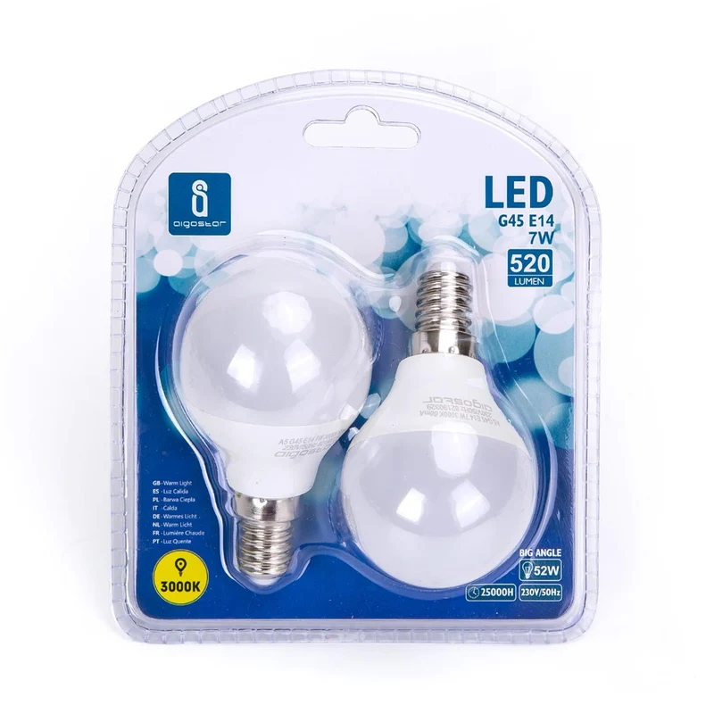LED Leuchtmittel, E14, 7 W, 620 lm, 3000 K, 2 Stk.