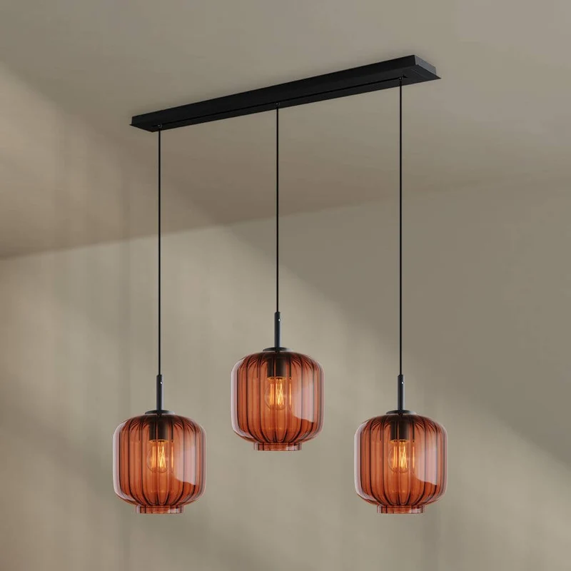 s.luce Velo Esstischlampe 3-flammig Baldachin 120cm Ø 20cm