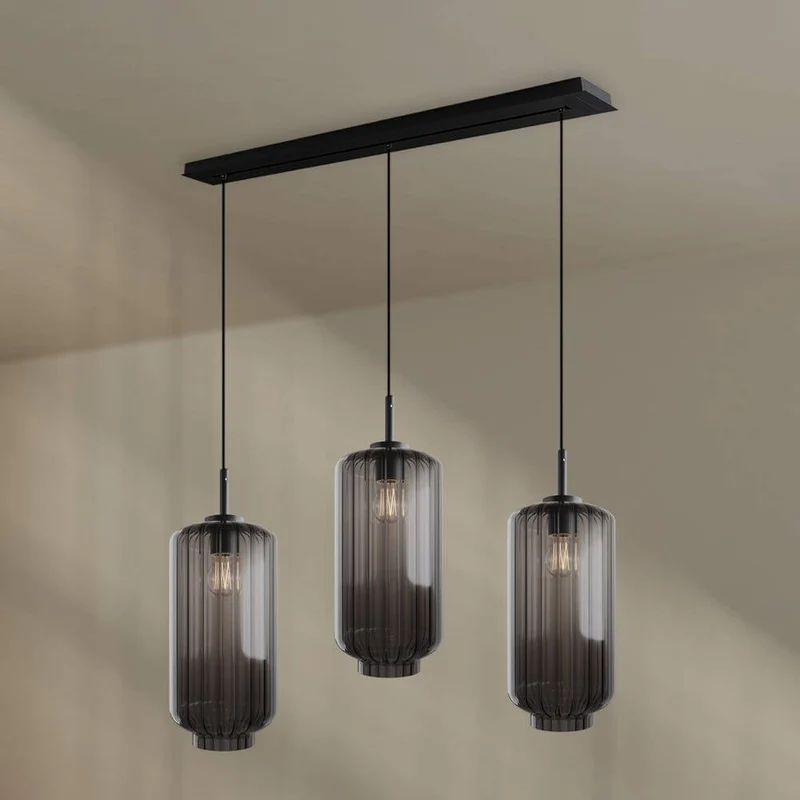 s.luce Velo Esstisch-Pendelleuchte 3-flammig 120cm Ø 18cm
