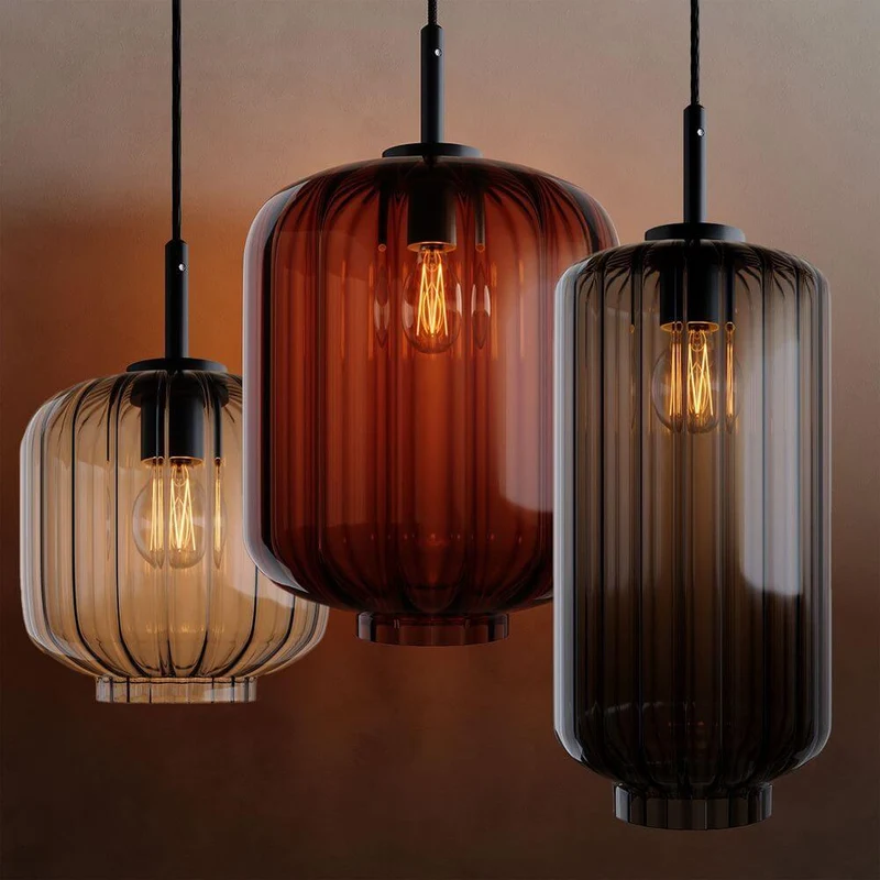 s.luce Velo Esstischlampe 5-flammig 160cm Baldachin Ø 20cm