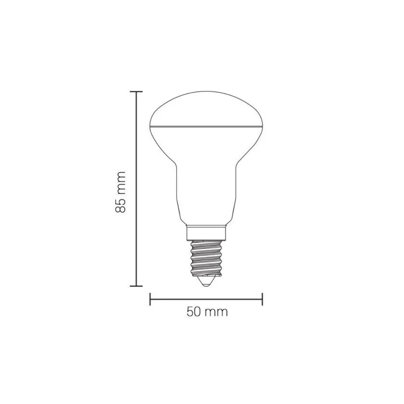 LED-Leuchtmittel, E14, 6W, 480lm, 2800K, Spot