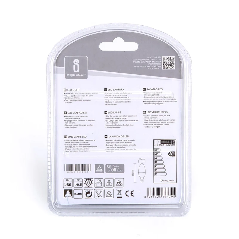 LED Leuchtmittel, E14, 6 W, 510 lm, 3000 K, 2 Stk.