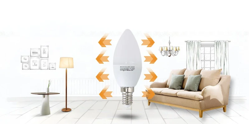 LED Leuchtmittel, E14, 6 W, 510 lm, 3000 K, 2 Stk.