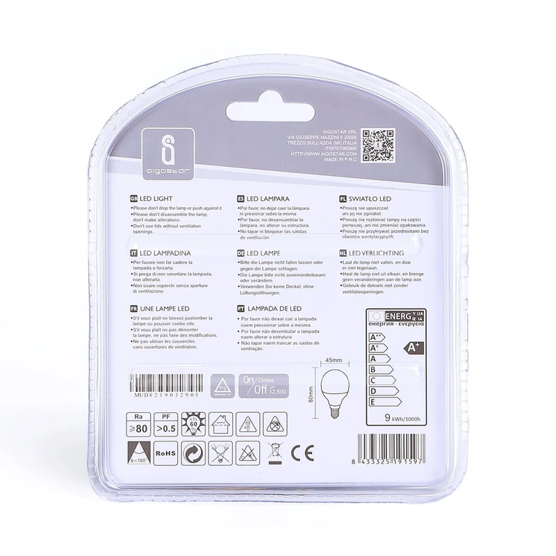 LED Leuchtmittel, E14, 9 W, 840 lm, 6400 K, 2 Stk.