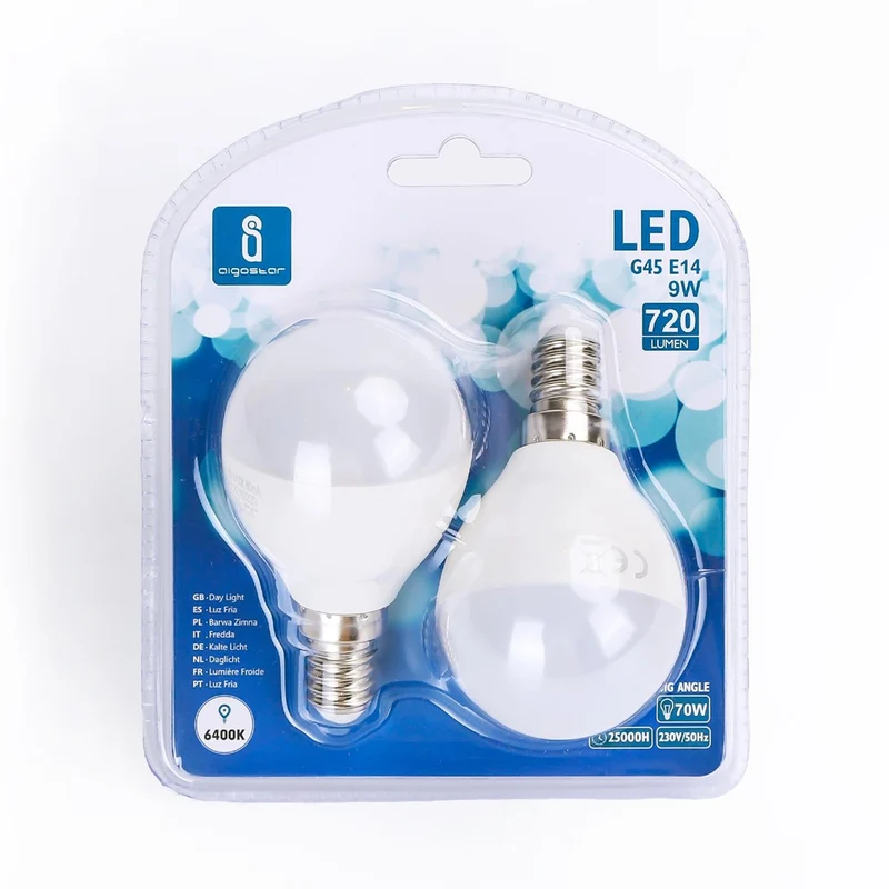 LED Leuchtmittel, E14, 9 W, 840 lm, 6400 K, 2 Stk.