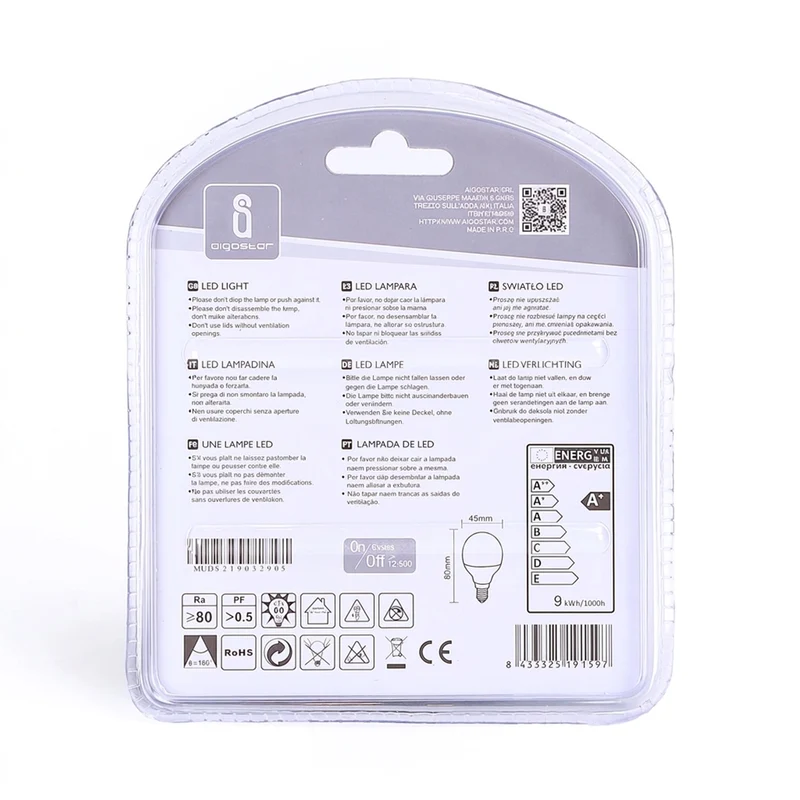 LED Leuchtmittel, E14, 9 W, 840 lm, 6400 K, 2 Stk.
