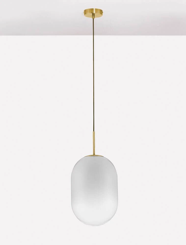Chrysi Pendelleuchte Gold, Weiß