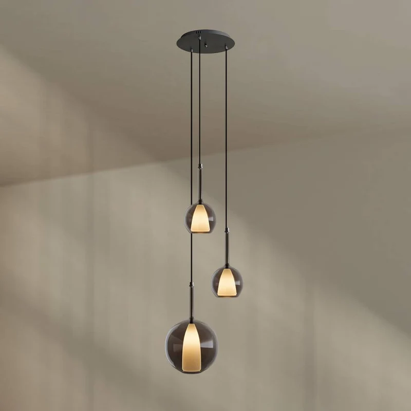 s.luce Belluna Galerieleuchte 3-flammig Ø 40cm Baldachin