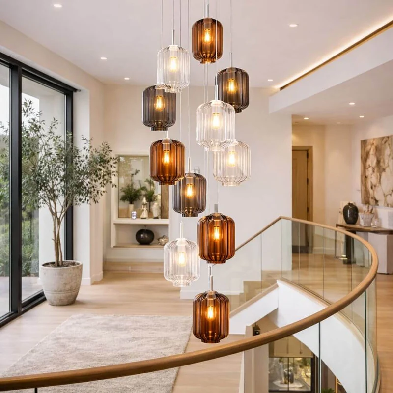 s.luce Velo Galerie Glas-Pendellampe Aufhängung 500cm Weiß