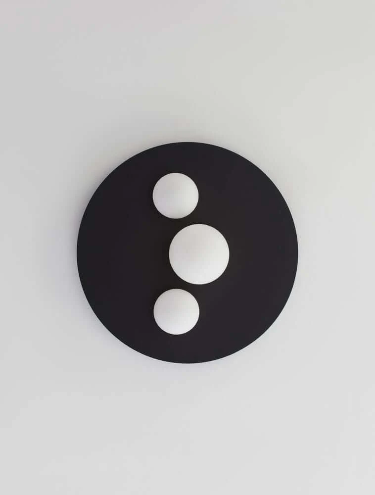 Velna LED Deckenleuchte 3-flammig Ø 49,5cm 3000K Schwarz