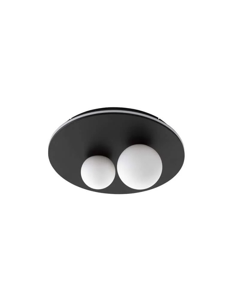 Velna LED Deckenleuchte 2-flammig Ø 40cm 3000K Schwarz