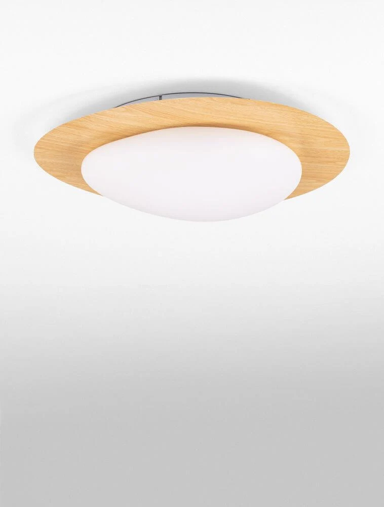 Nimbus LED Deckenleuchte 3000K Holz, Weiß
