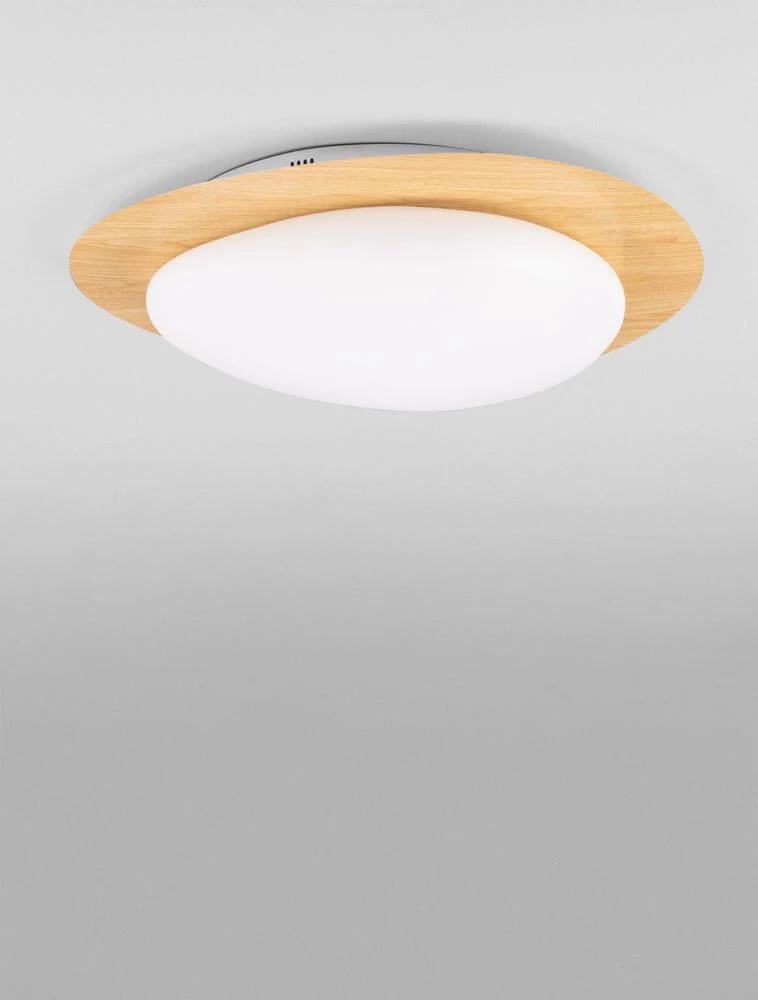 Nimbus LED Deckenleuchte 3000K Holz, Weiß