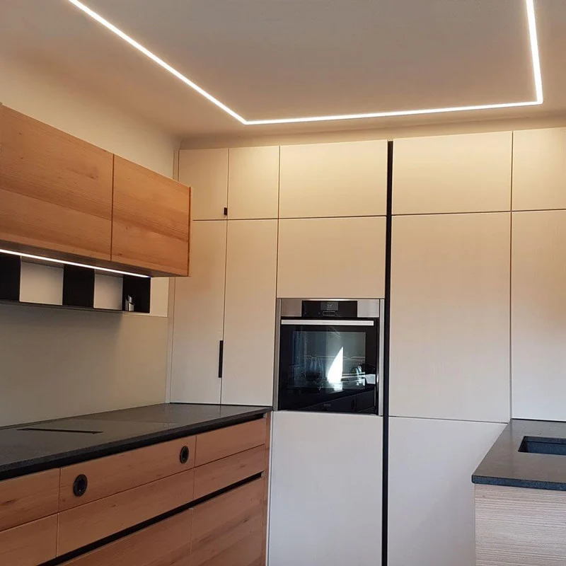 Einputzprofil 200cm Weiß ohne Abdeckung für LED-Strips