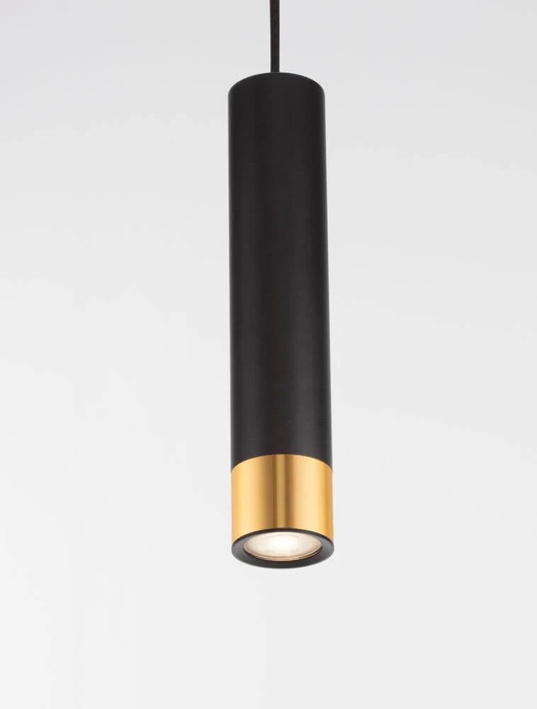 Picto Pendelleuchte GU10 Ø 6cm Schwarz, Gold
