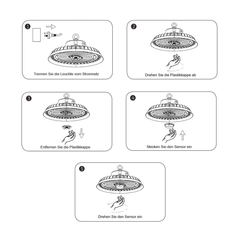 Plug-In Sensor für LED-UFO-HighBay SENSOR, Mikrowellen-Bewegungssensor