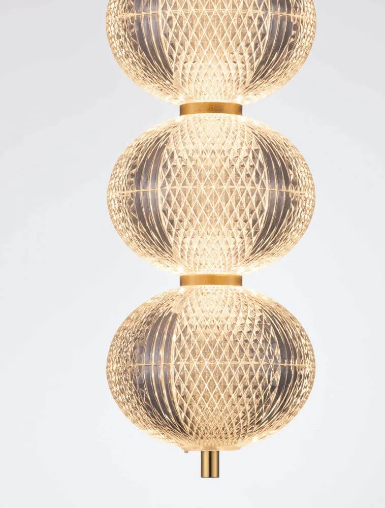Klelia Pendelleuchte 5-flammig Ø 15cm 3000K Gold
