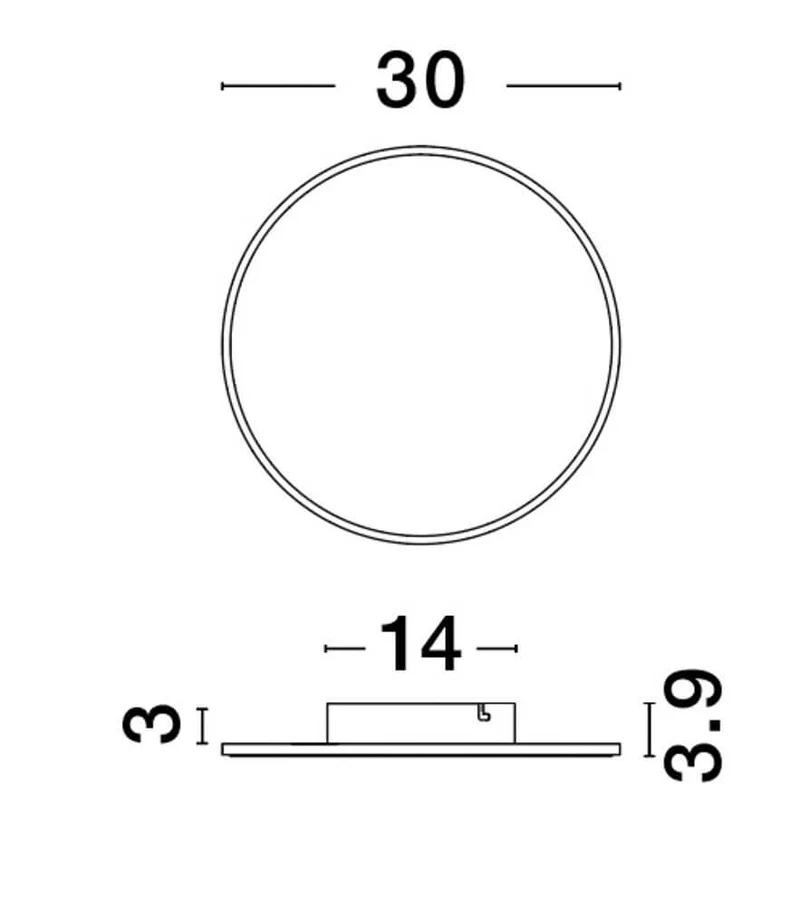 Nevo LED Wandleuchte Ø 30cm 3000K