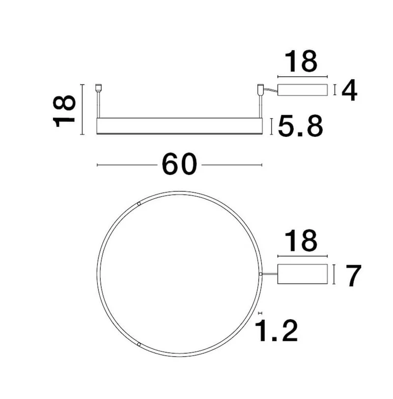 Motif LED Deckenleuchte Ø 60cm 3000K