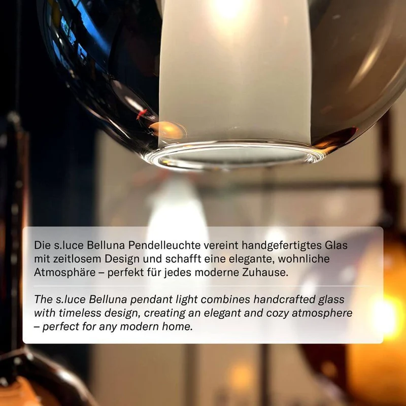 s.luce Belluna Esstisch-Hängelampe 5-flammig 160cm Baldachin