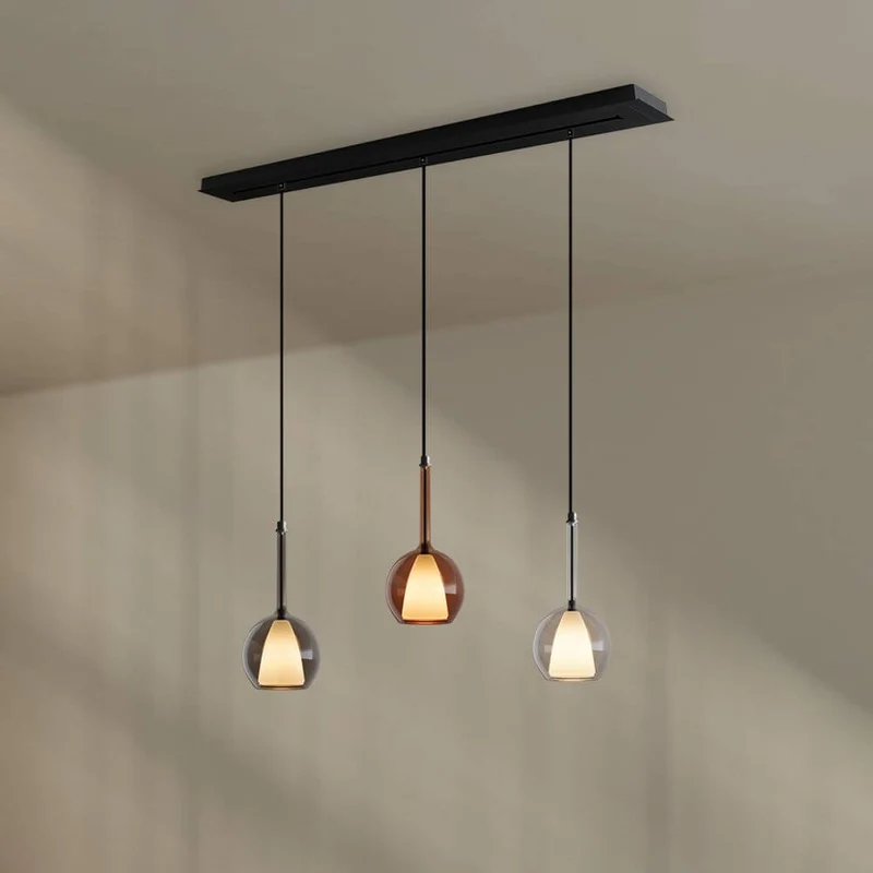 s.luce Belluna Esstisch-Pendelleuchte 3-flammig 120cm