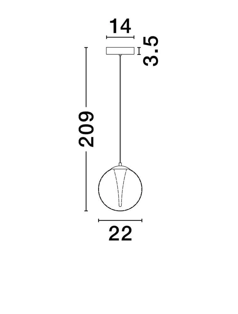 Galeo Pendelleuchte Ø 22cm 3000K Gold