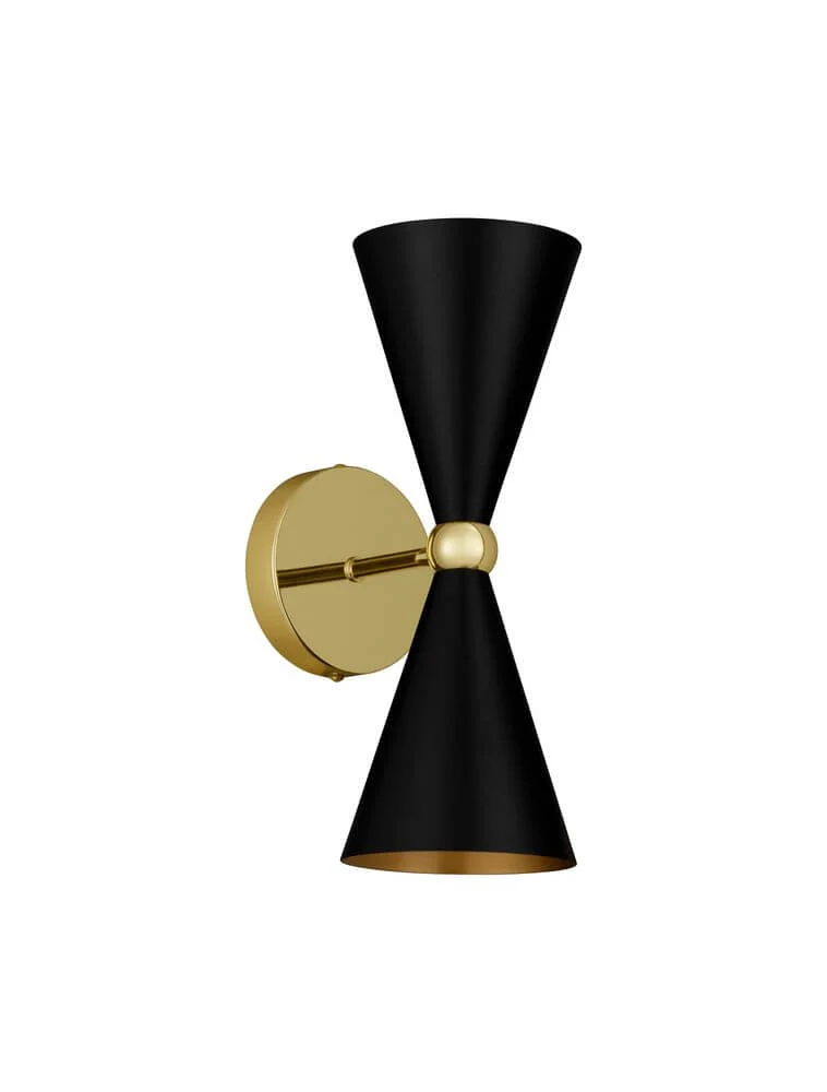 Gala Wandleuchte Gold, Schwarz
