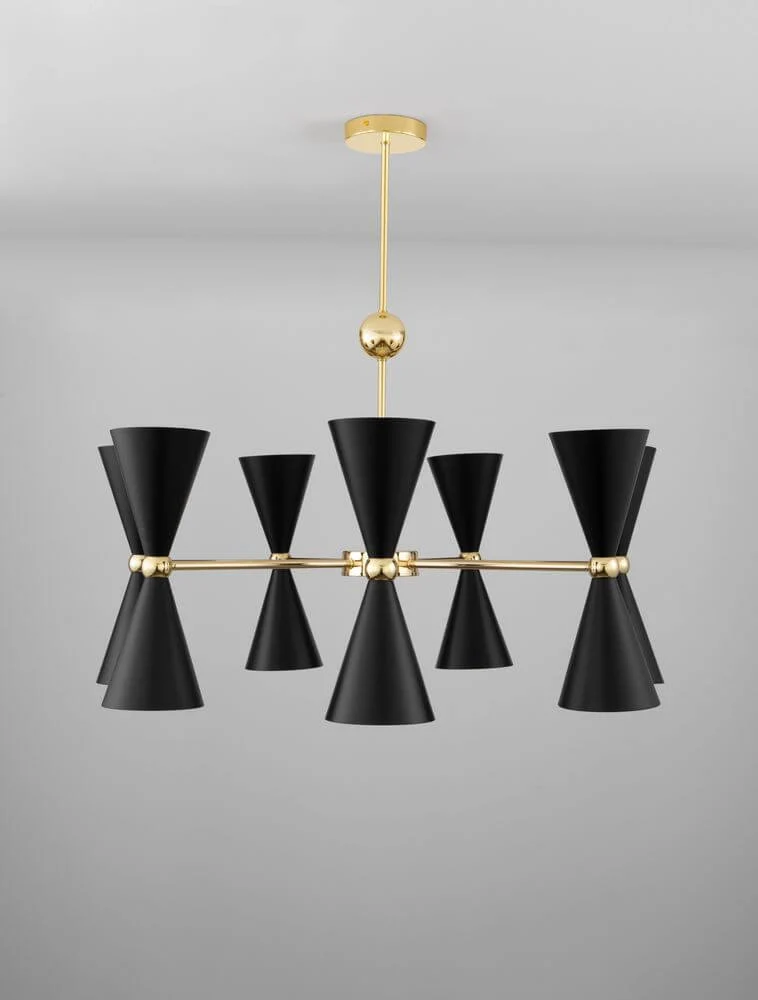 Gala Pendelleuchte Gold, Schwarz
