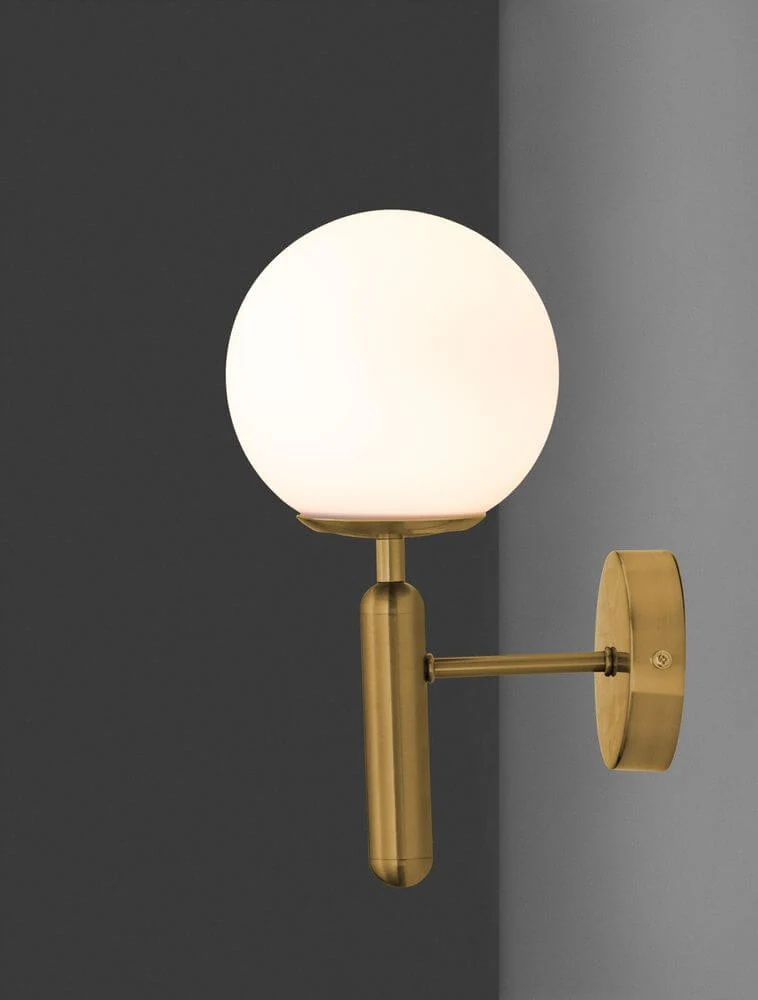 Monet Wandleuchte Gold, Weiß