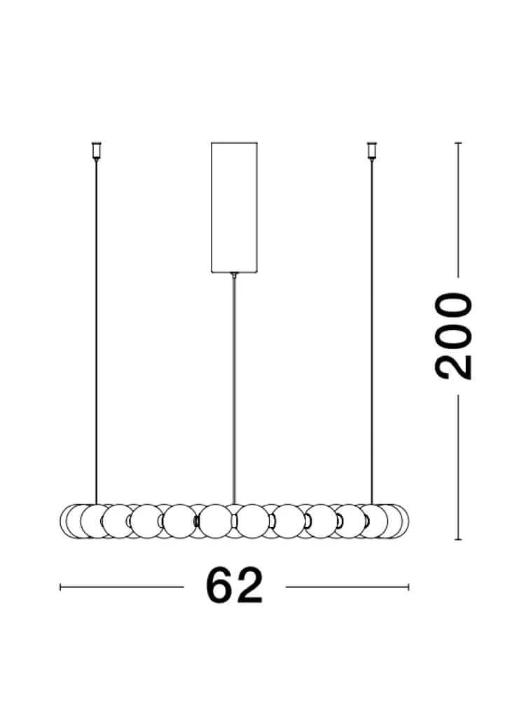 Perla LED Pendelleuchte 27-flammig Ø 62cm 3000K
