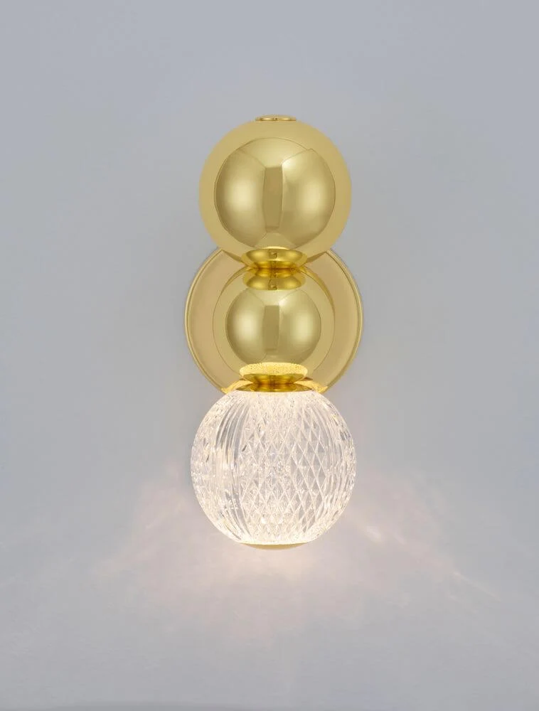 Brille LED Wandleuchte 3200K Gold