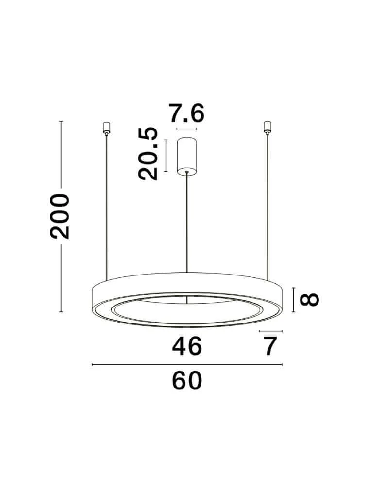 Morbido LED Pendelleuchte Ø 60cm 2700, 4000K