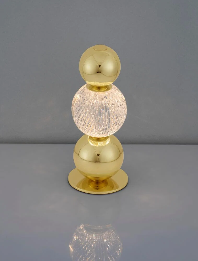 Brille LED Tischleuchte Ø 12cm 3200K Gold