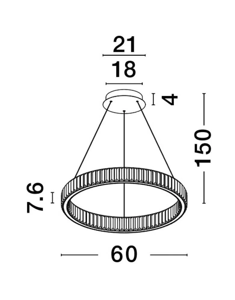 Aurelia LED Pendelleuchte Ø 60cm 3500K