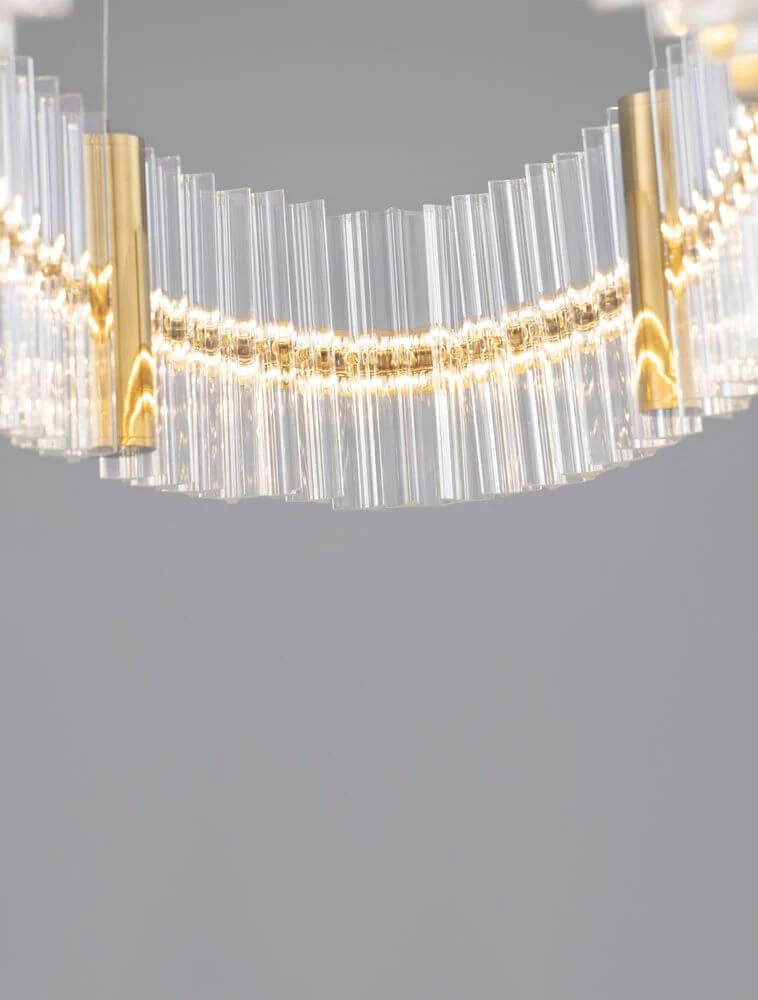 Kezo LED Pendelleuchte Oval Ø 90cm 3000K Gold