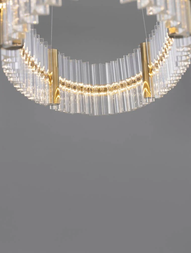 Kezo LED Pendelleuchte Oval Ø 90cm 3000K Gold