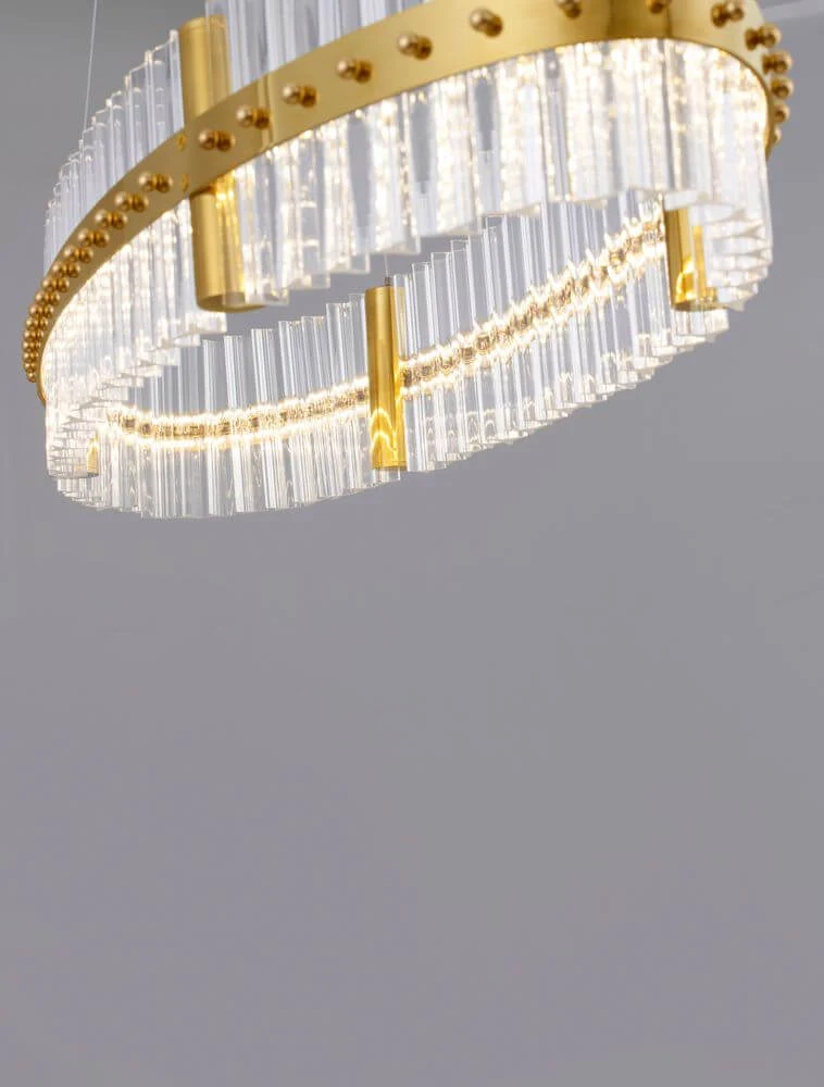 Kezo LED Pendelleuchte Oval Ø 90cm 3000K Gold