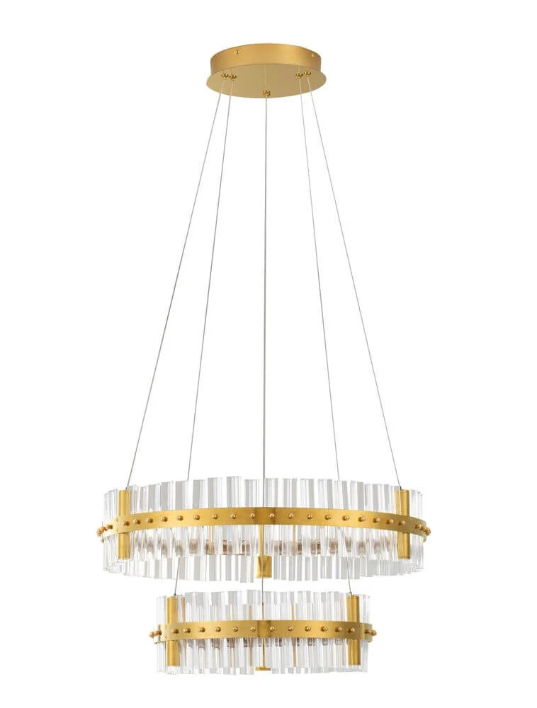 Kezo LED Pendelleuchte 2-flammig Ø 60cm 3000K Gold