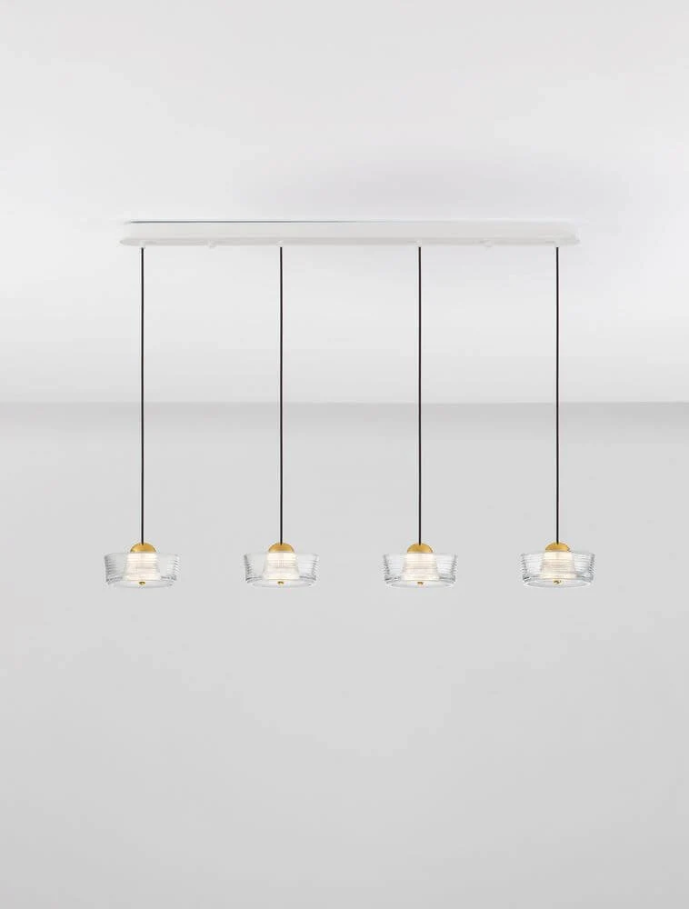 Keros LED Pendelleuchte 4-flammig 3000K Gold