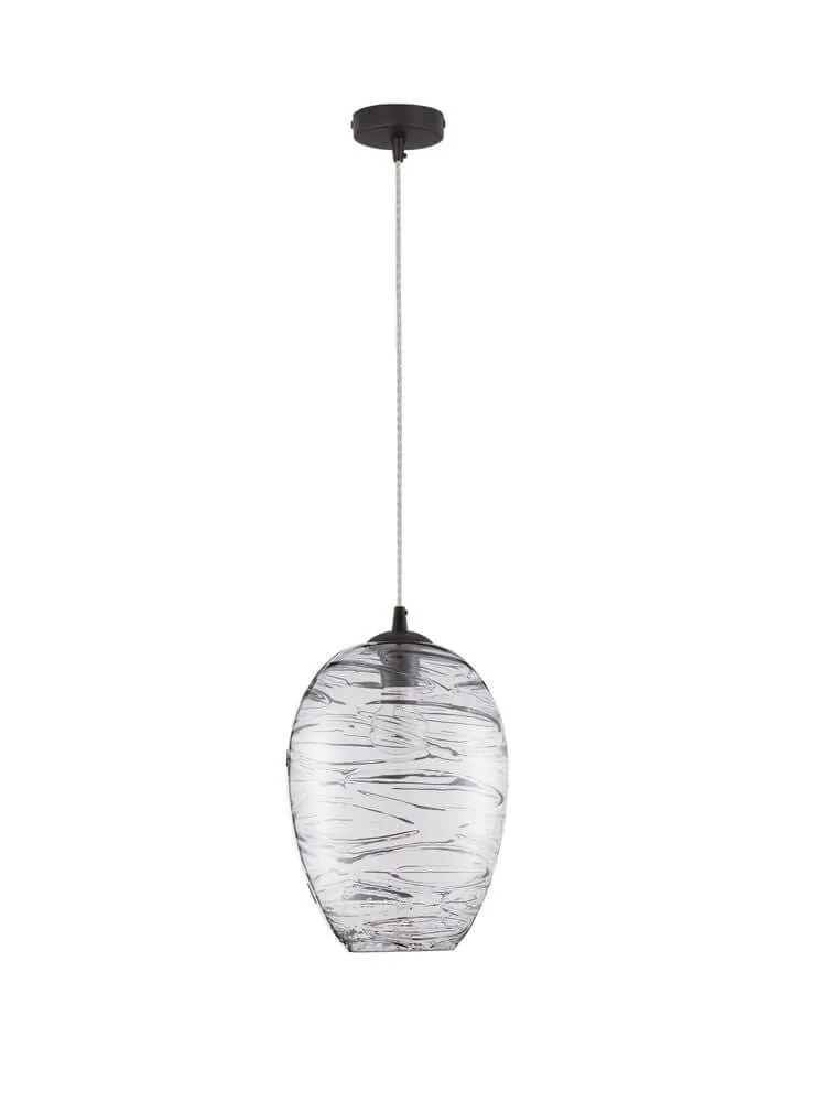 Evleen Pendelleuchte Ø 23cm Schwarz, Grau