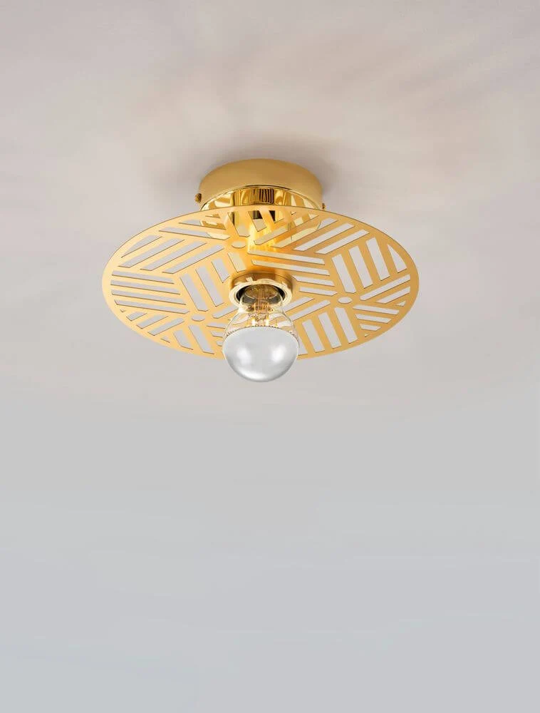 Eres Wandleuchte E27 Ø 25cm Gold