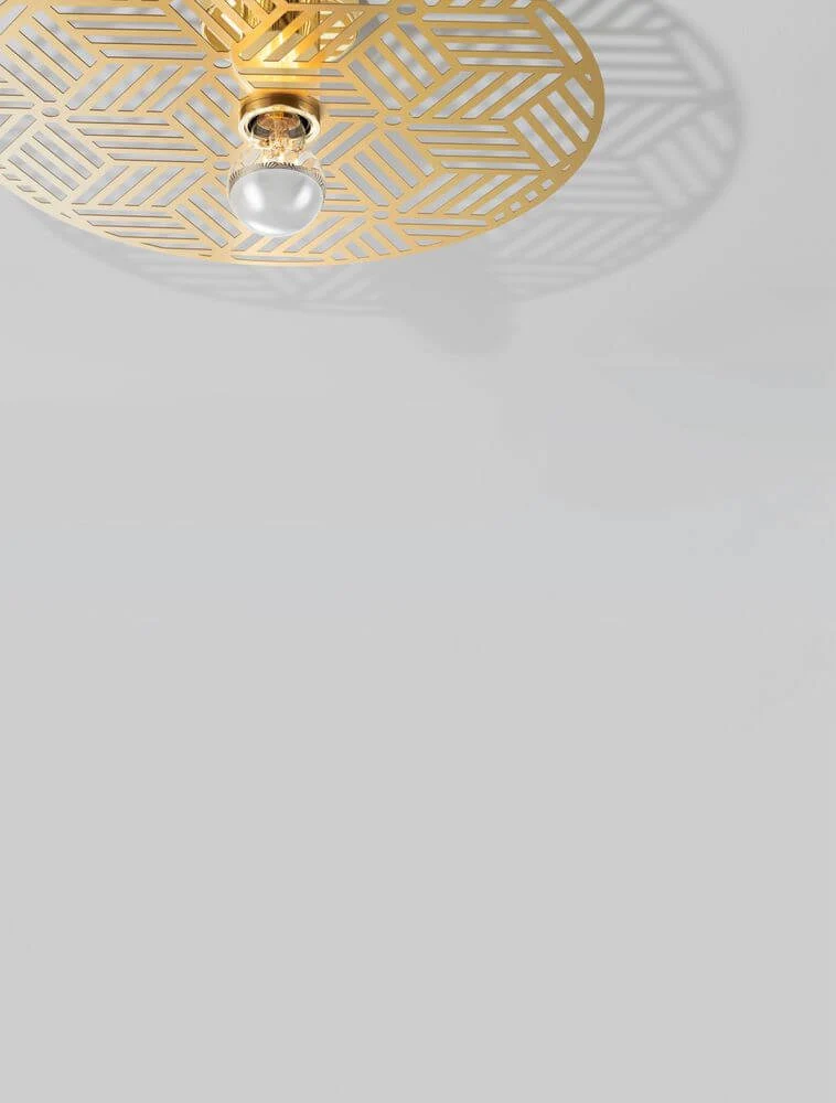 Eres Deckenleuchte E27 Ø 40cm Gold