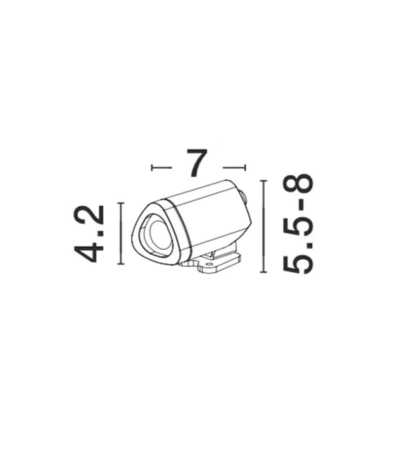 Mini LED Außenwandleuchte 3000K Schwarz IP65
