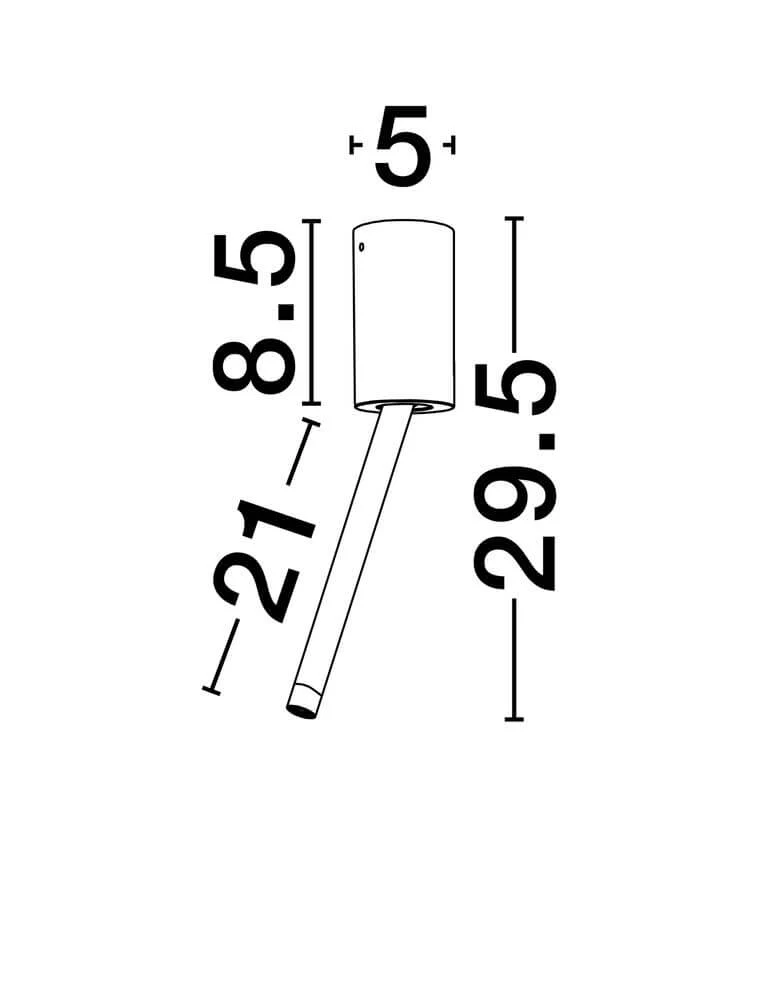 Ornos Deckenleuchte Ø 5cm H 29,5cm 3000K